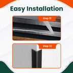 3x Black Rigid Angle – 40mm x 40mm x 1m PVC Corner Trim