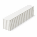 10 x 19mm White PVC Flat Bar x 1 Metre