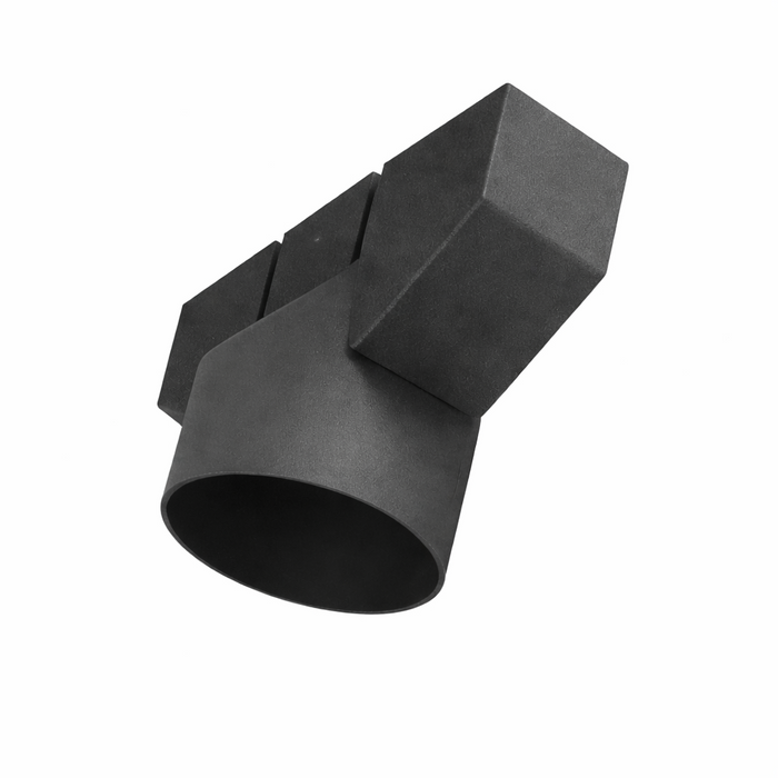 Manthorpe Manthorpe Rectangular-to-Round Duct Adapter – Trade-Grade Roof Vent Connector for Flexible Ducting, Matte Black Plastic, Precision Fit