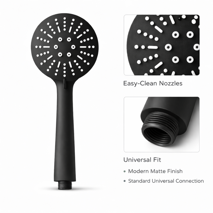 Kartell Nero Matte Black Shower Head