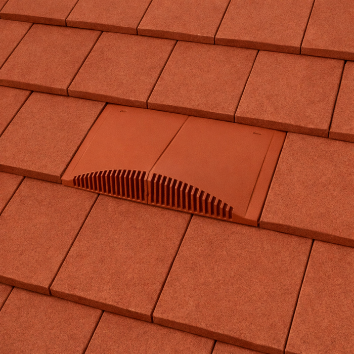 Interlocking Plain Roof Tile Vent - Terracotta