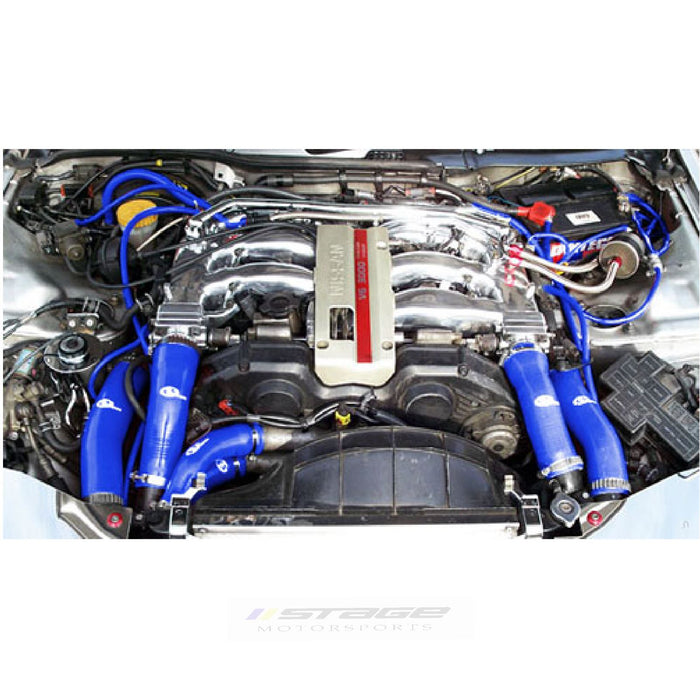 Universal Stage Motorsport Engine Bay Blue Silicone Hose Dress Up Kit  (0504) ^^