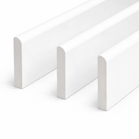 3 x White Plastic UPVC Trim 90mm x 1 Metre
