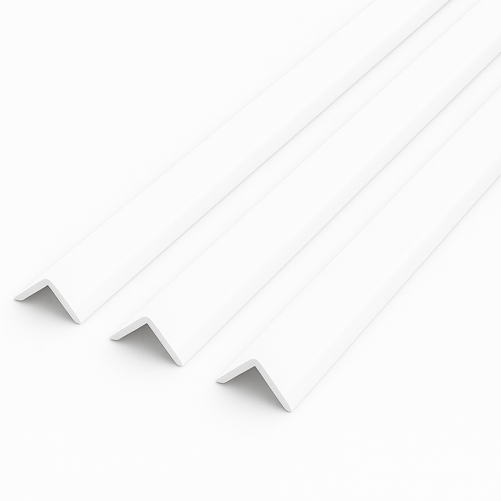 1 Metre UPVC Plastic Rigid Angle Corner Cover Trim 90 Degree