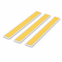 3 x 25mm White Adhesive Taped PVC Flat Bar x 1 Metre