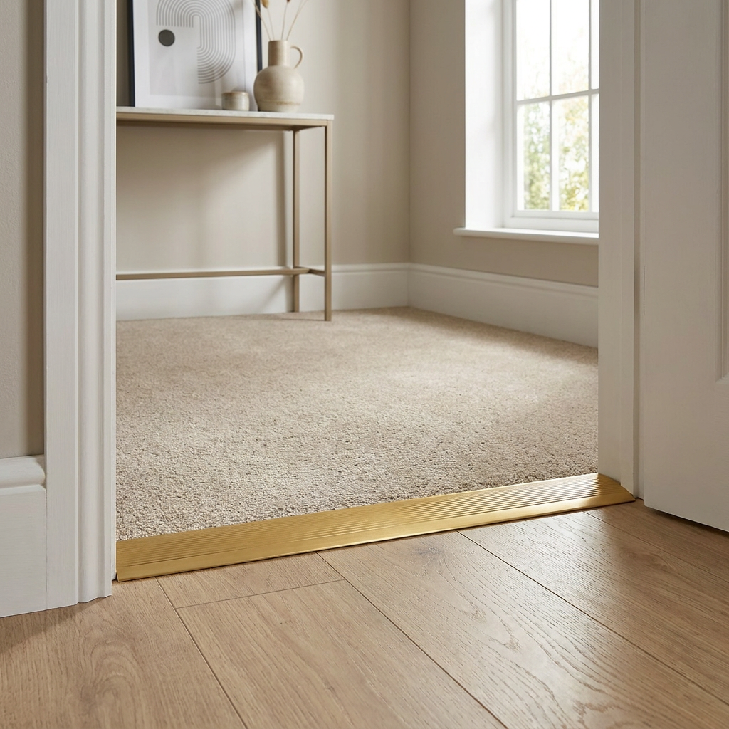 5 x Gold Carpet Cover Transition Strip 89.5cm x 37mm