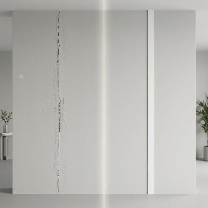 5 x 19mm White Adhesive Taped PVC Flat Bar x 1 Metre