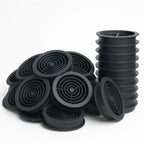 100 Pack 68mm Grey Plastic Round Soffit Air Vents | UV Resistant UPVC Push-in Roof Disc for Fascia | Long-Lasting, Durable, and Weatherproof Circular Soffit Vent for Optimal Ventilation