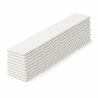 10 x 50mm White PVC Flat Bar x 1 Metre