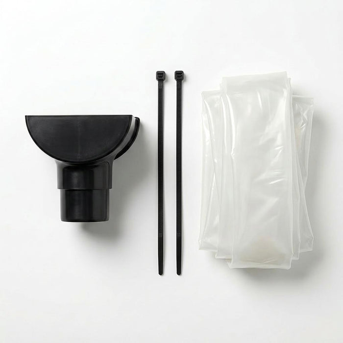 Black 10m Round Gutter Stop End Outlet Kit 112mm