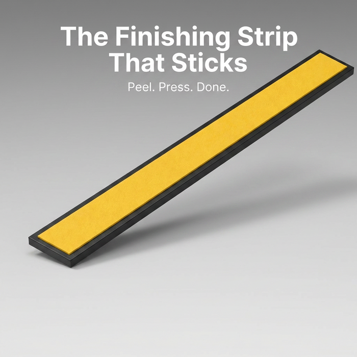 4 x 75mm Black Self-Adhesive Trim Strip x 1 Metre