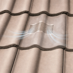 Timloc Grey Double Pantile Roof Tile Vent with Adapter