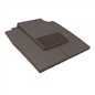 Manthorpe Slate Grey Plain Tile Vent with Adaptor Kit for Clay and Concrete Roofs