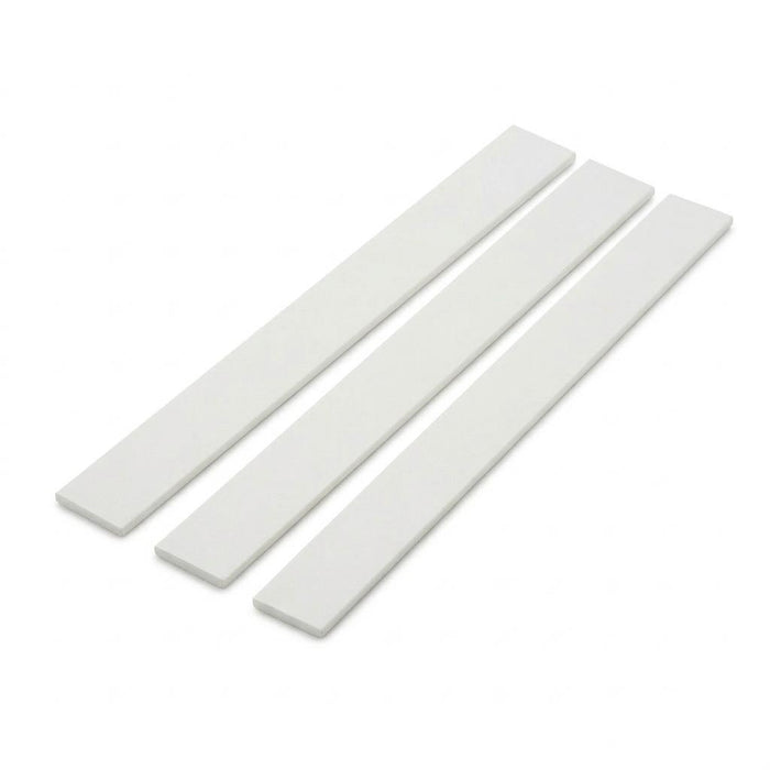 3 x 75mm White PVC Flat Bar x 1 Metre