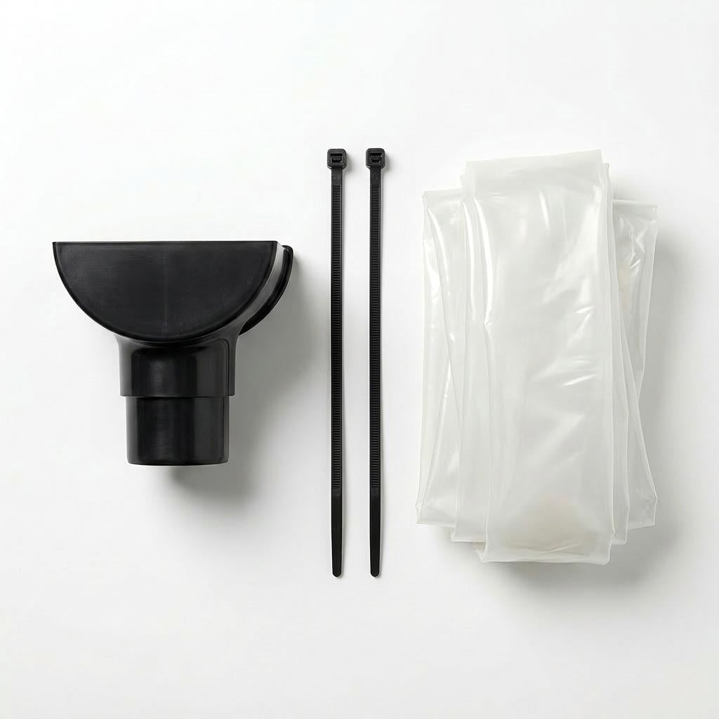 Black 5m Round Gutter Stop End Outlet Kit 112mm