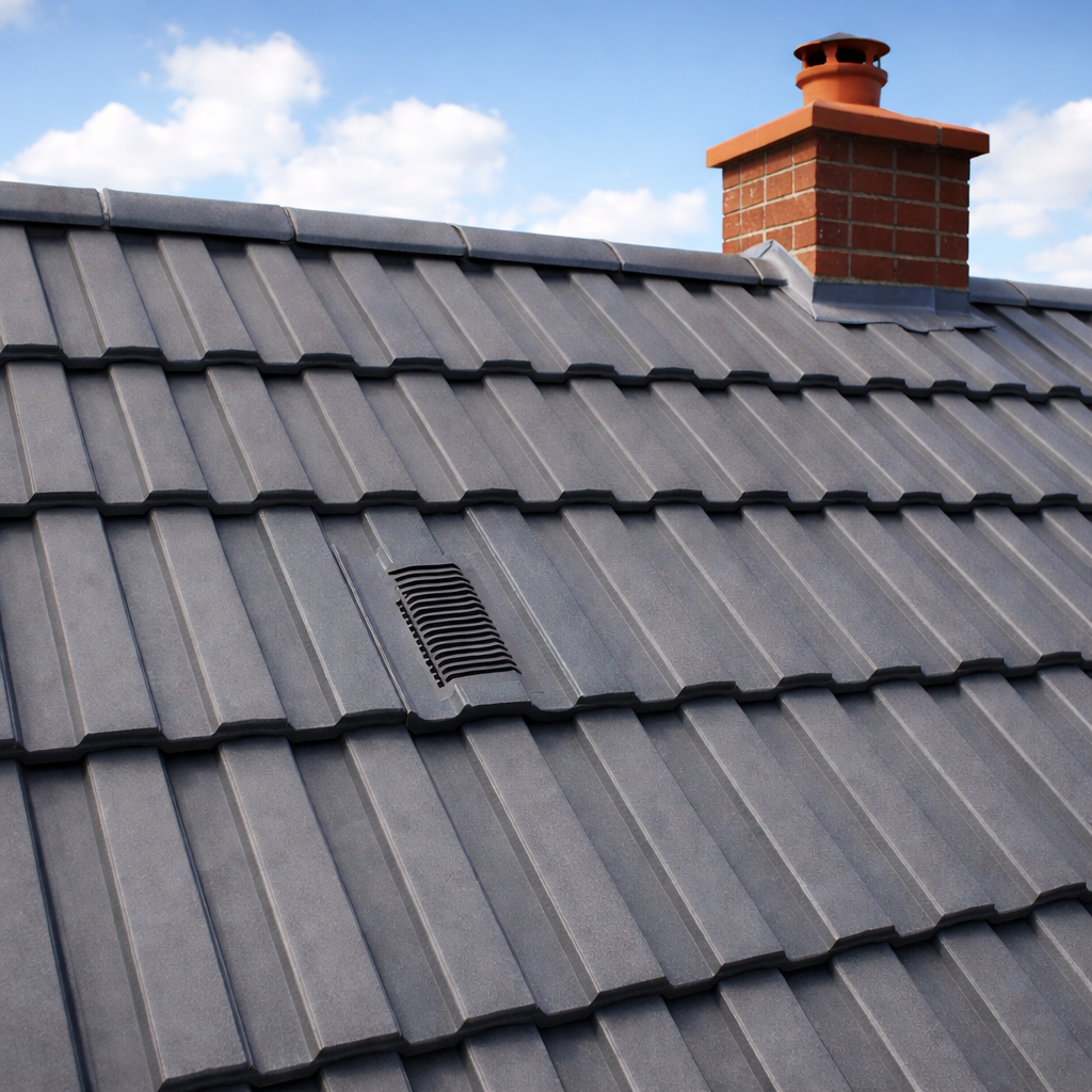 Mini Castellated Roof Tile Vent - Red