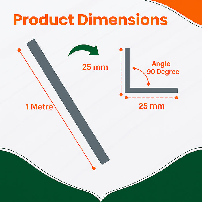 5 x Anthracite Grey Rigid Angle 25mm x 25mm x 1  Metre  ^