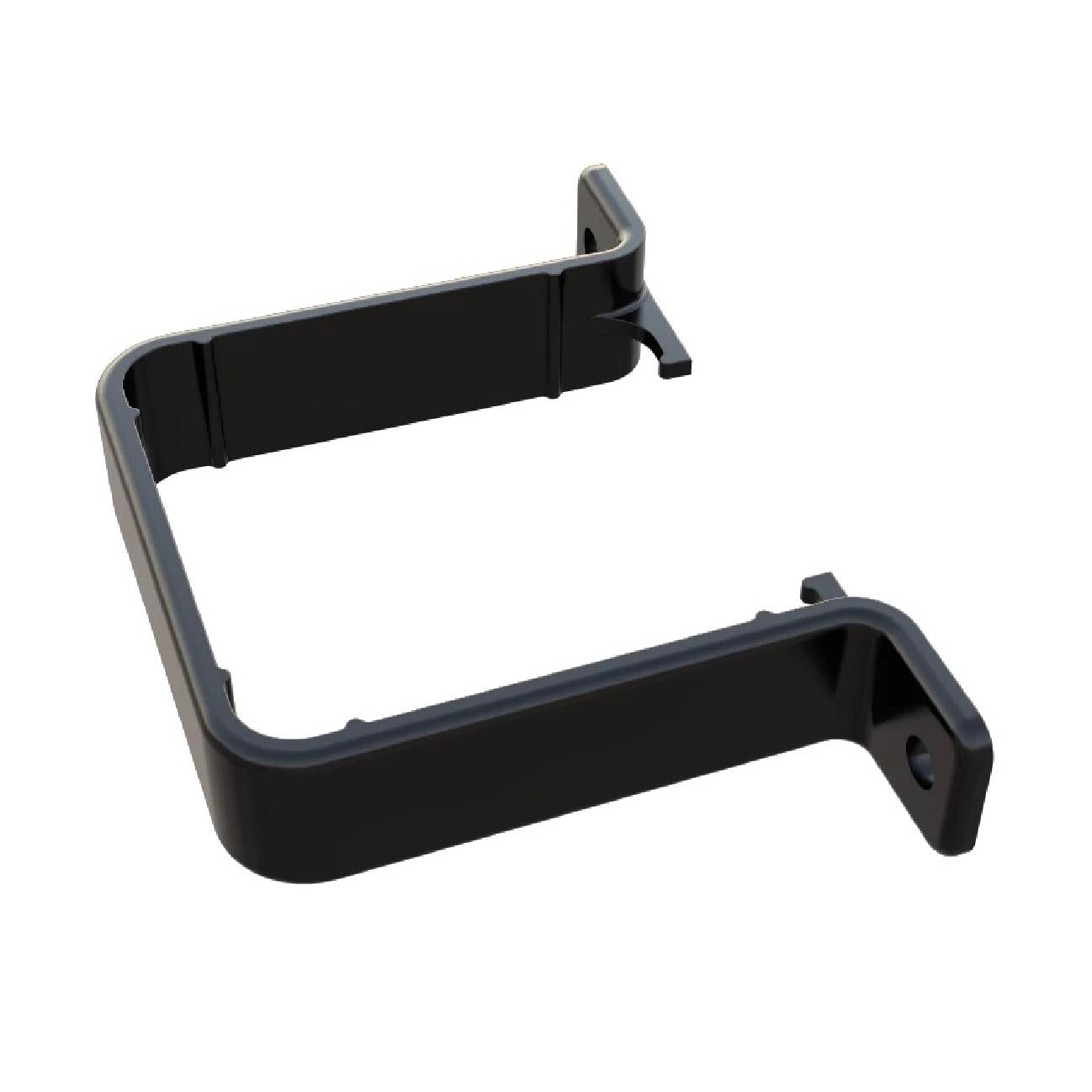 5 x Black Square 65mm Flush Downpipe Brackets Freeflow