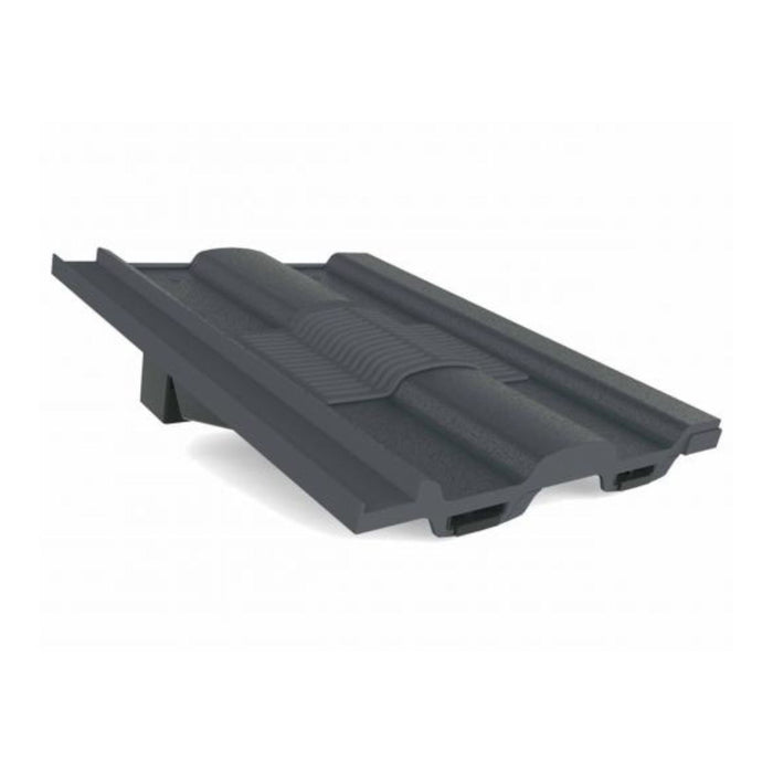 Manthorpe Slate Grey Castellated Tile Vent with Adaptor Kit for Clay and Concrete Tile Roofs