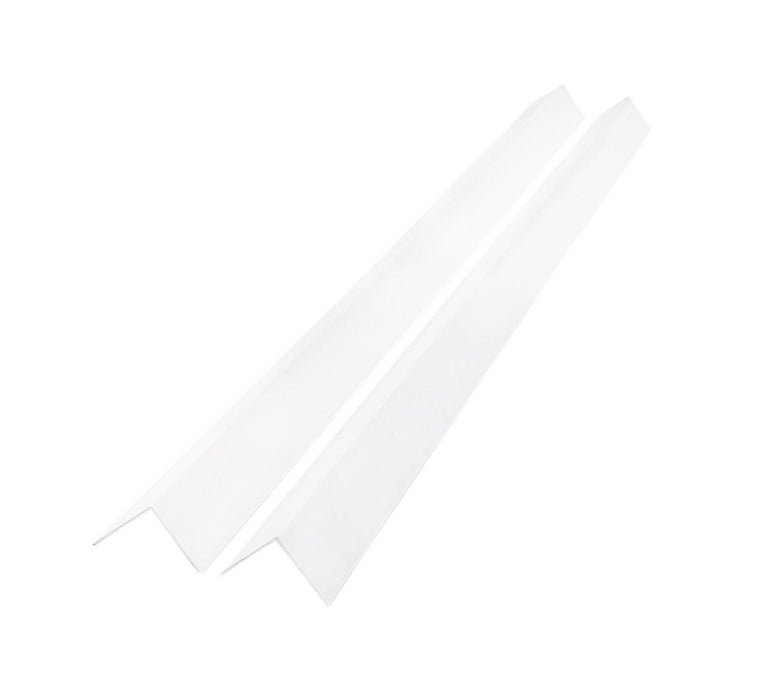 2 Pack White PVC Plastic Corner Trim - 10mm x 10mm x 1Metre - H-Smart
