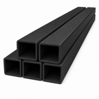 5 x 25mm Black PVC Box Section 1 Metre Length