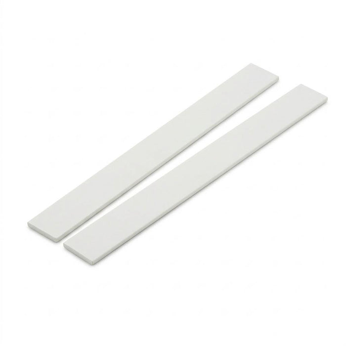 2 x 50mm White PVC Flat Bar x 1 Metre