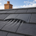 Timloc Grey Interlocking Plain Roof Tile Vent with Adapter