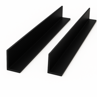 2 x Black Unequal Angle 50mm x 25mm x 1  Metre