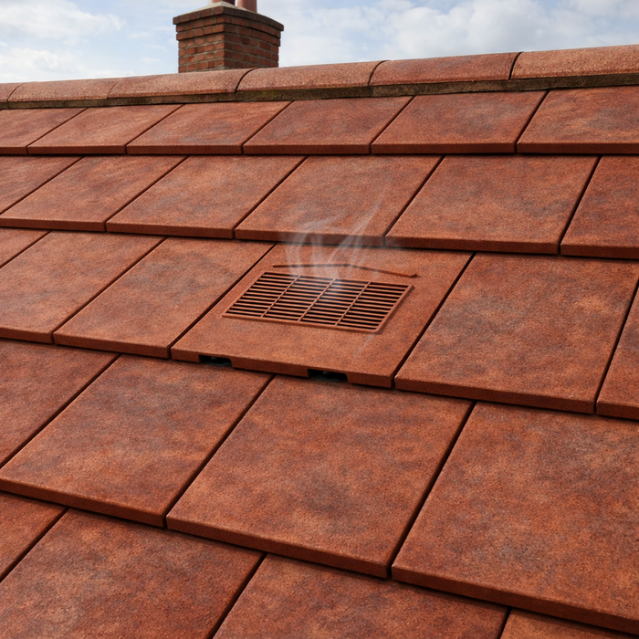 Timloc Black Non Profile Roof Tile Vent with Adapter
