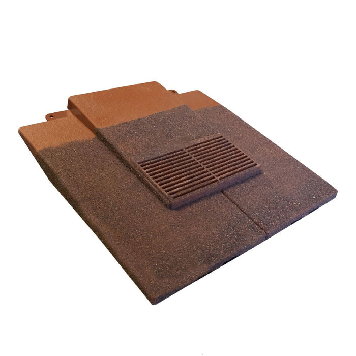 Manthorpe Granulated Light Brown Plain Tile Vent with Adaptor Kit for Clay and Concrete Roofs