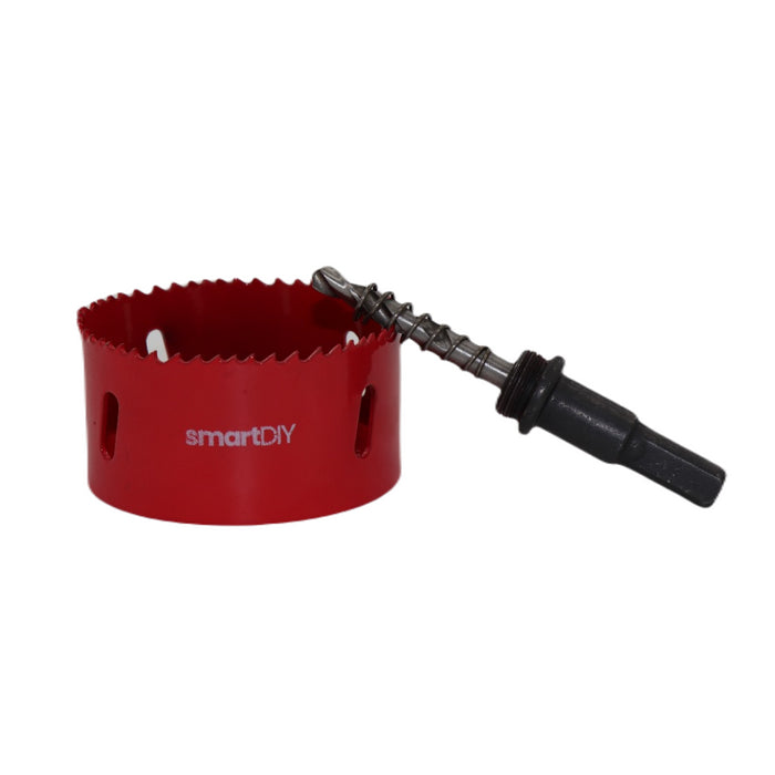 Smart DIY 70mm Bi-Metal Hole Saw with Arbor – Heavy-Duty Cutter for Wood, Metal, Plastic, Drywall & Soffits – Precision Drill Bit for Electricians, Plumbers & DIY Projects