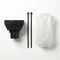 Black 10m Squared Gutter Stop End Outlet Kit 114mm