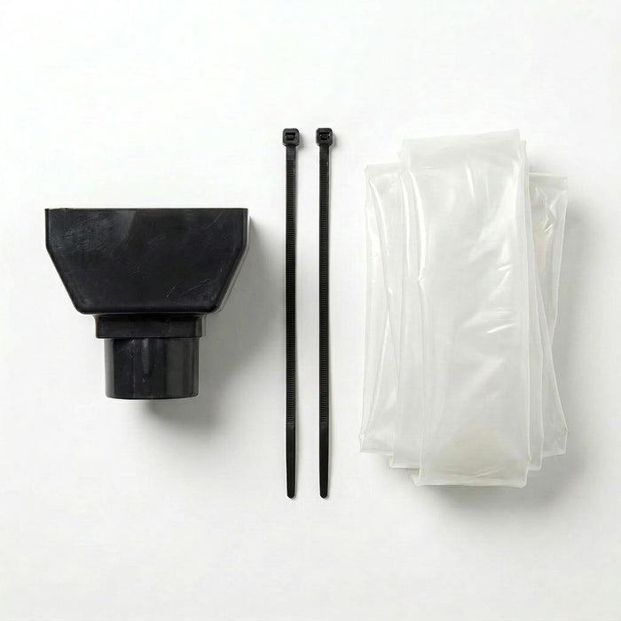 Black 10m Squared Gutter Stop End Outlet Kit 114mm