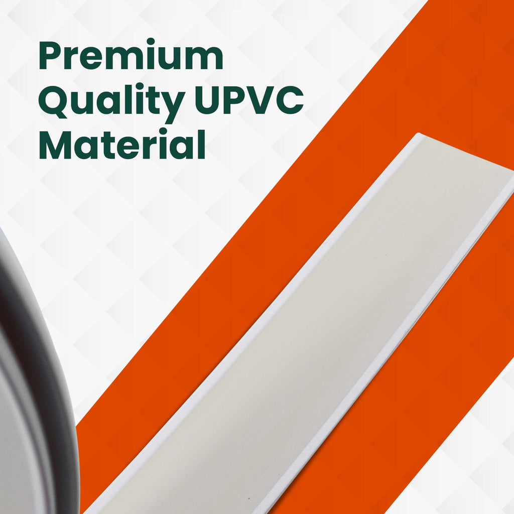 White 90mm Wide Bullnose Window Door Trim / Skirting uPVC Plastic x 5 Metres