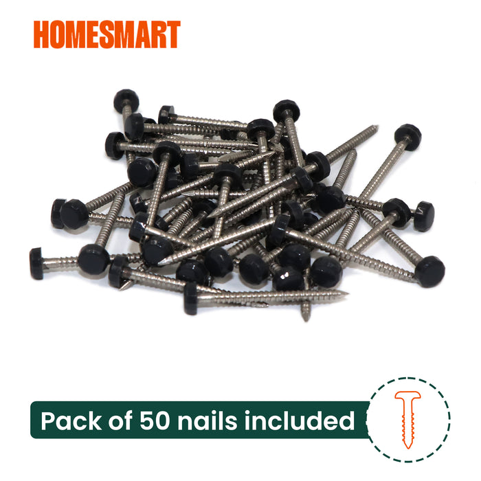 Black UPVC Poly Top Pins Stainless Steel