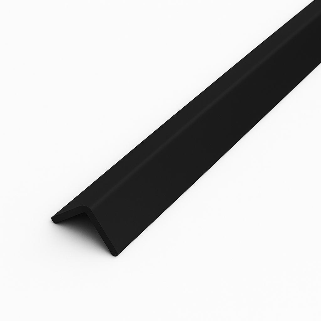 10 Pack Black 1 Metre UPVC Plastic Rigid Angle 50 x 50mm Corner Cover Trim 90 Degree