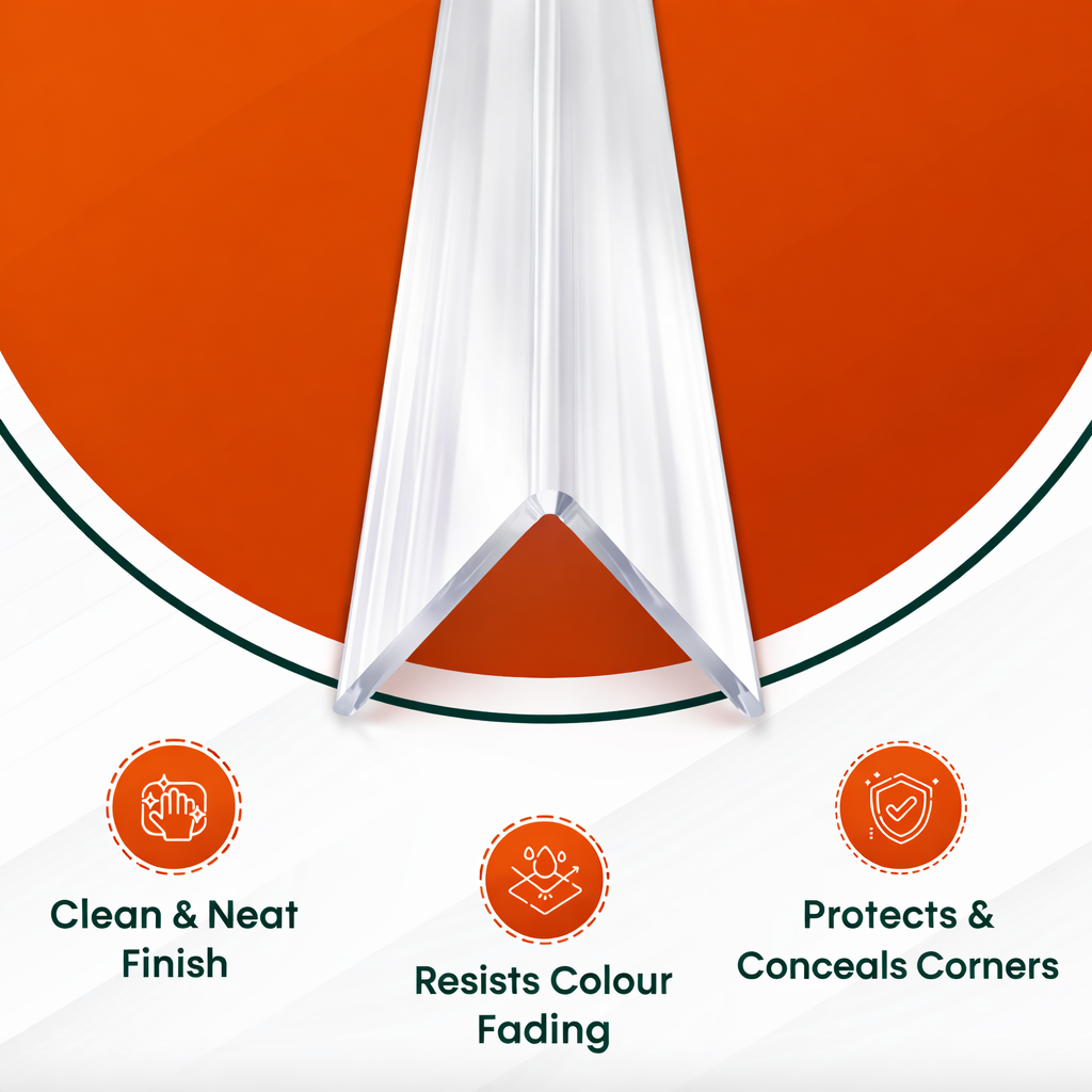 1 x 40x40mm Clear Angles x 1 meter