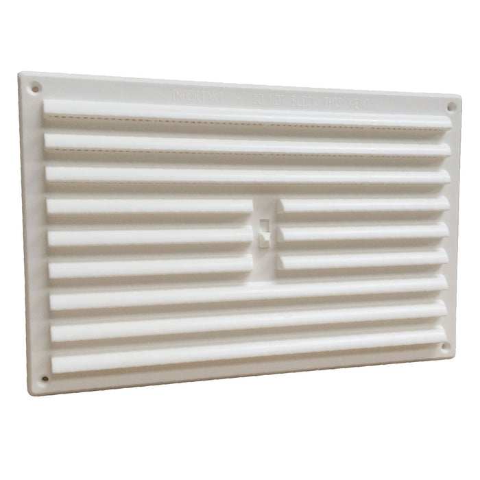 9 x 6 Timloc White Plastic Louvre Vent Hit & Miss      (0149) ^^