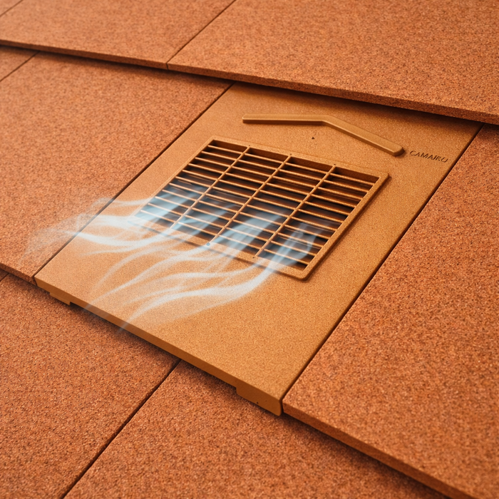Timloc Brown Flat Edge Roof Tile Vent with Adapter
