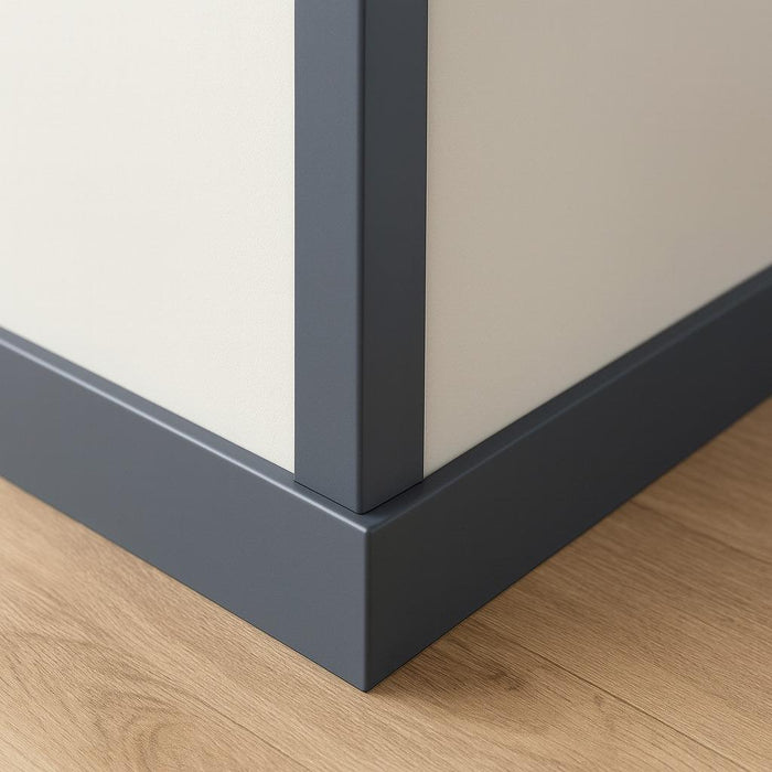 4 x Anthracite Grey 1 Metre UPVC Plastic Rigid Angle 10 x 10mm Corner Cover Trim 90 Degree