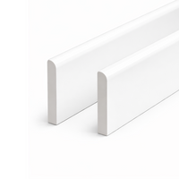 2 Pack White uPVC D-Mould Trim 65mm x 1m