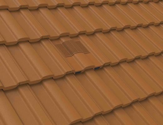 Manthorpe Terracotta Double Pantile Tile Vent with Adaptor Kit for Concrete Tile Roofs