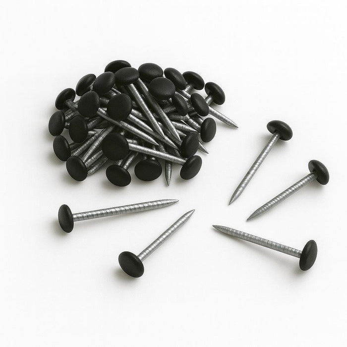 1500 Pack 30mm Black UPVC Poly Top Pins Nails