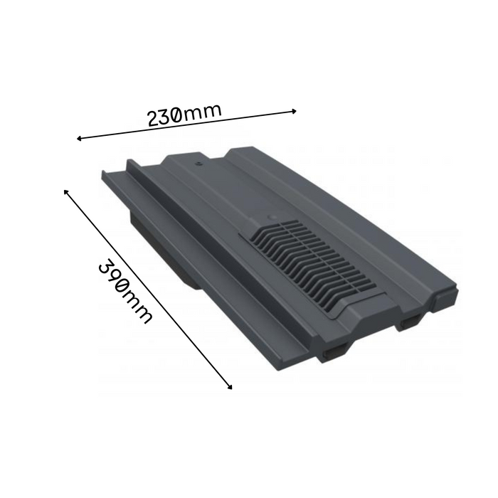 Manthorpe Grey Mini Castellated Roof Tile Vent, Marley Ludlow Plus Redland Sandtoft