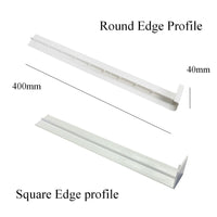 Large Plastic Fascia Board Straight Butt Joint White 400mm Square Edge Profile