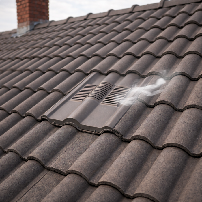 Timloc Brown Double Roman Roof Tile Vent