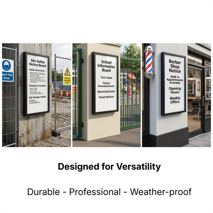 Matte Black Outdoor 720 x 295mm Display Case