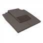 Manthorpe Grey Plain In Line Roof Tile Vent & Pipe Adaptor / for concrete and clay Tiles