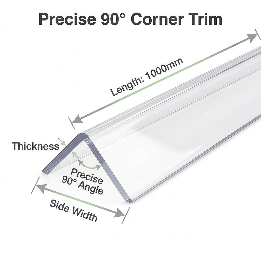 1 x 25 x 25mm Clear Angles x 1 Metre