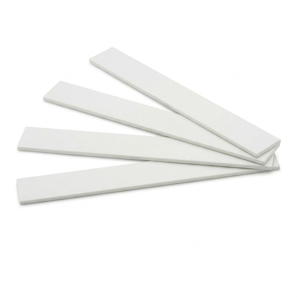 4 x 75mm White PVC Flat Bar x 1 Metre